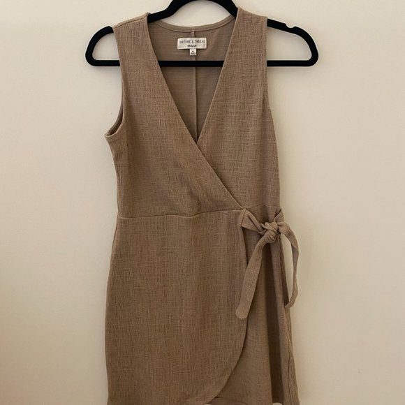 Madewell Side-Tie Dress - XS - Tan - Picture 5 of 6